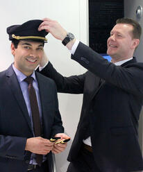 die Auszeichnung nach dem Flug